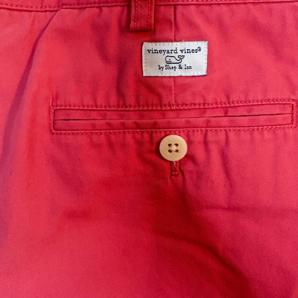 Vineyard Vines Breaker Pants Cotton Casual Coral Pink Nantucket Red Mens 42x30 - Picture 8 of 8